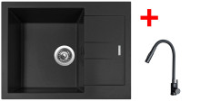 Sinks AMANDA 650 Pureblack + ELASTA S černá matná 